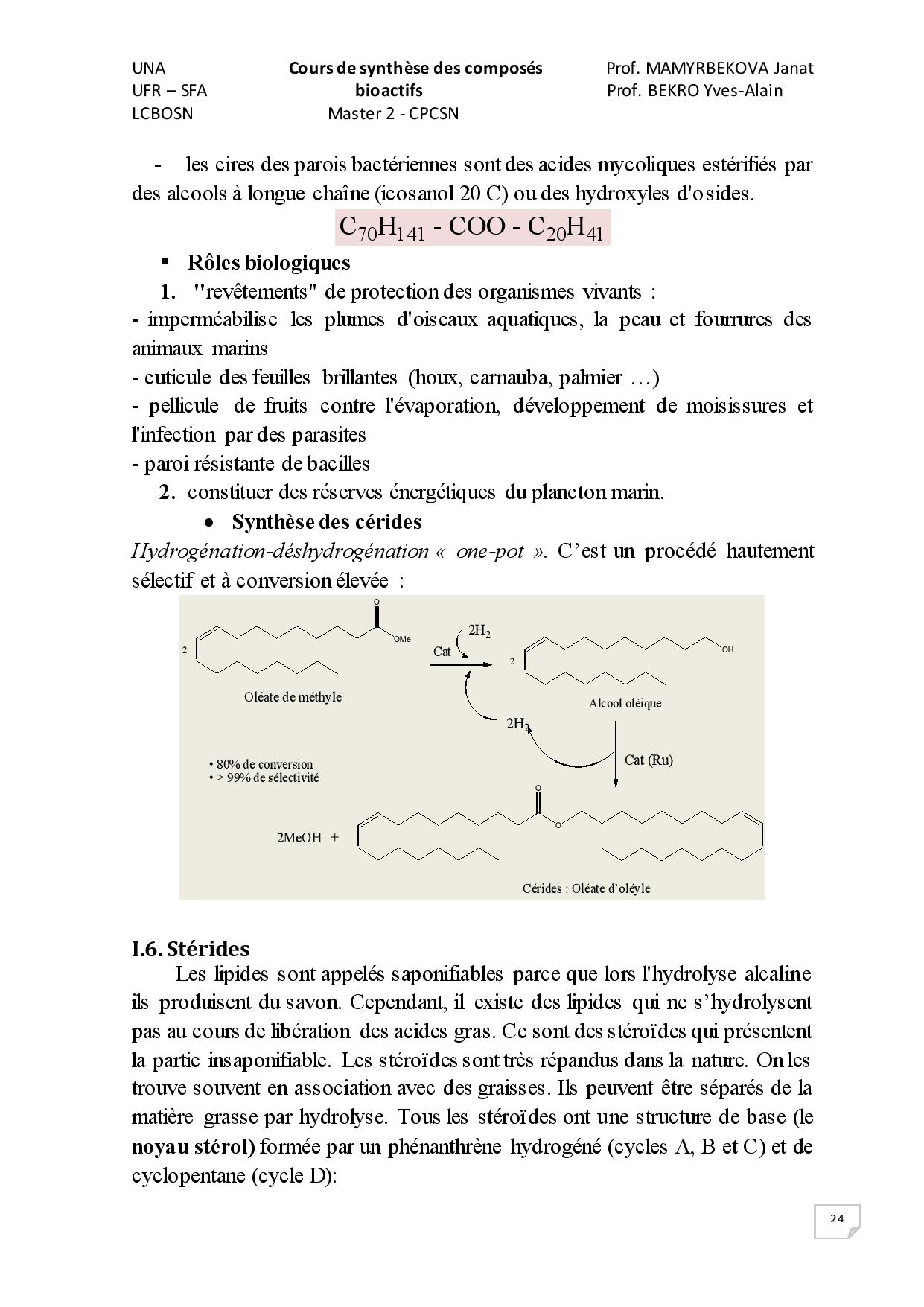 Cours De Synthèse Des Composés Bioactifs M2 2010-2020 (2)-page-024 ...